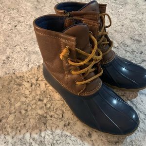 Girls Sperry Saltwater duck boot Sz 3